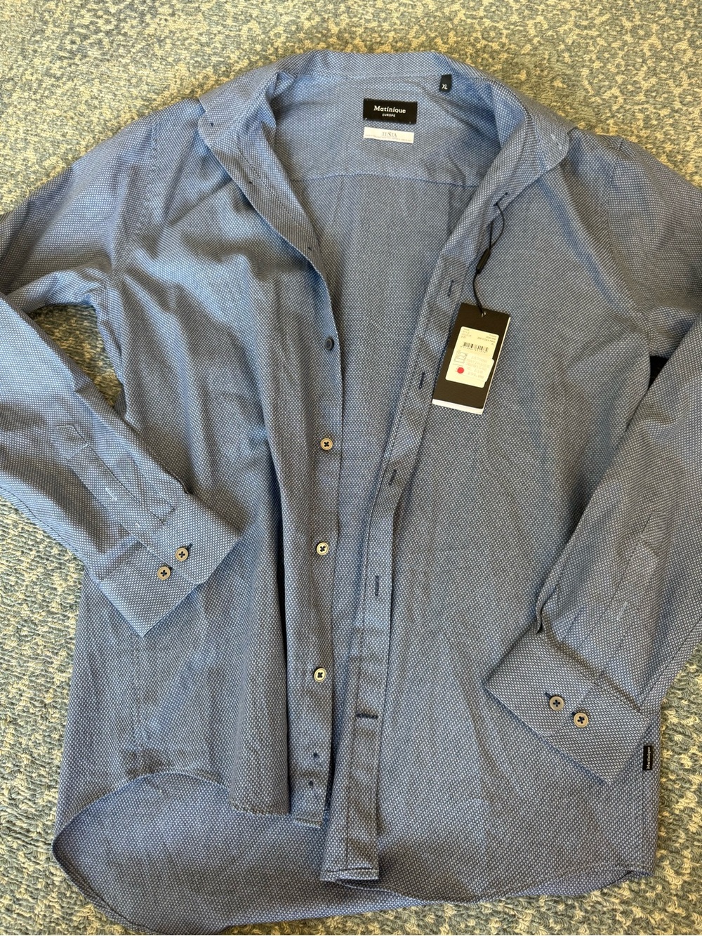 Matinique Blue Button-Up Shirt